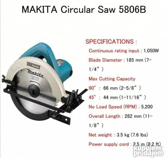 MAKITA Elektricni cirkular testera 1050W