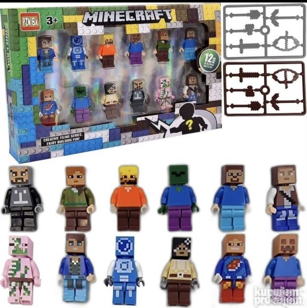 MINECRAFT Set od 12 figura i dodaci