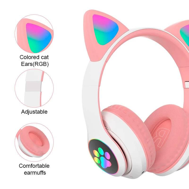 Mackaste zenske Bluetooth slusalice Led osvetljenje Mackaste zenske Bluetooth slusalice Led osvetljenje
