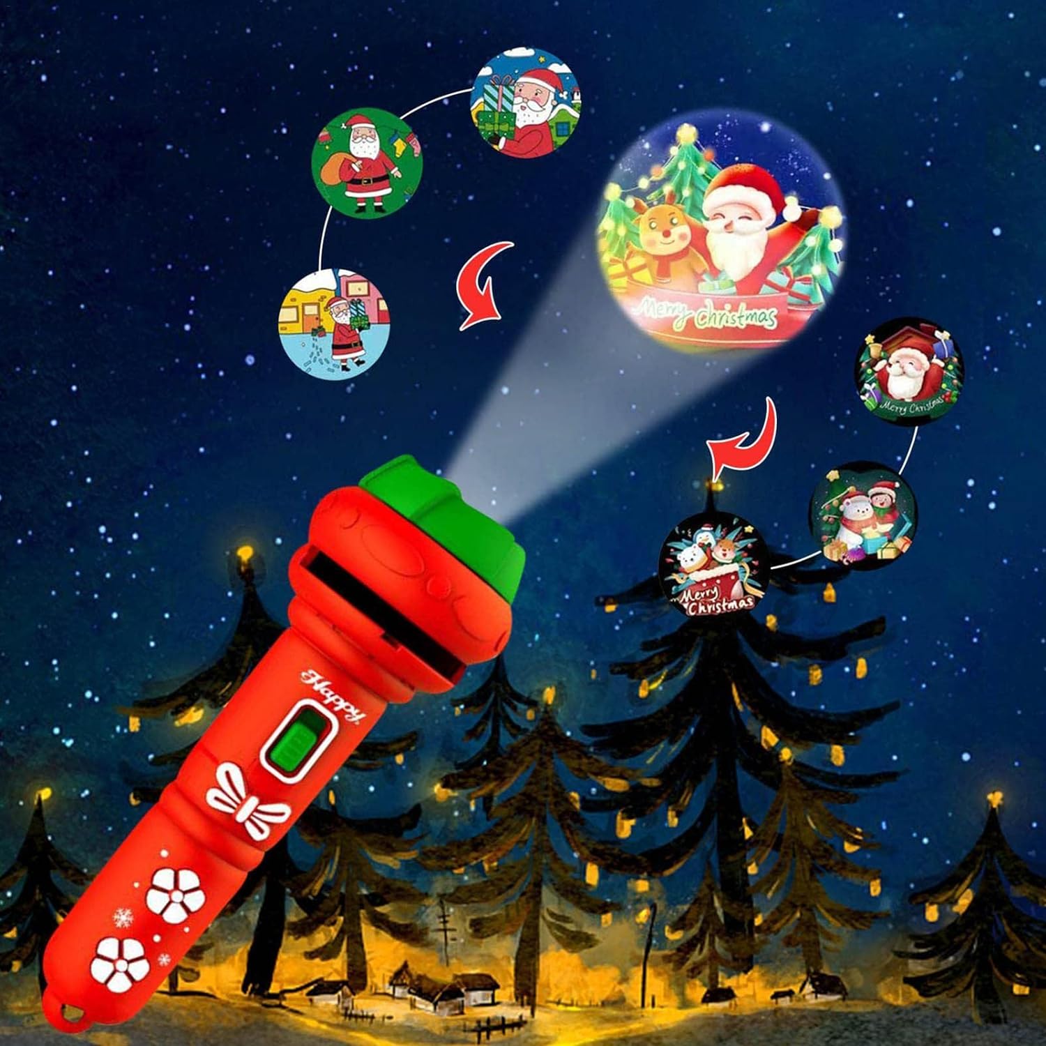 Magicna Bozicna Projekciona Lampa za Decu 1 i 1 Gratis