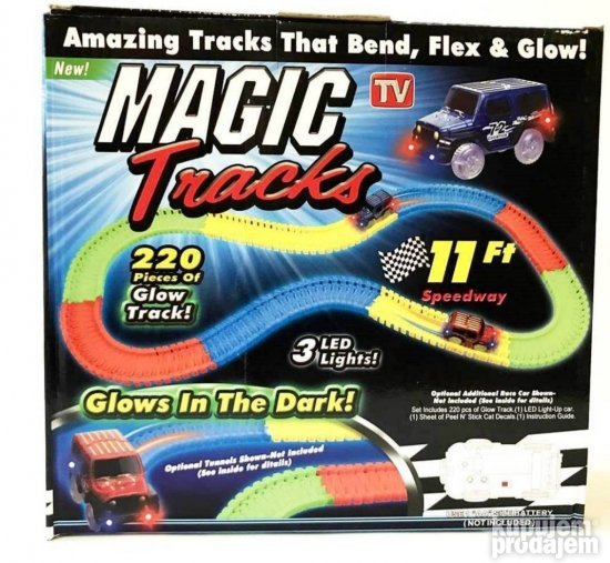 Magicna staza set od 220 delova 2 autica i 1 most