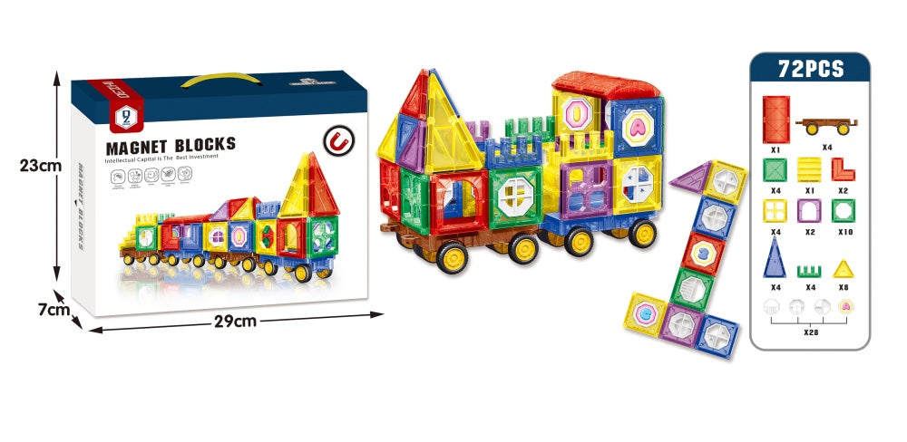 Magnetne 3D Puzzle za Decu 72 dela