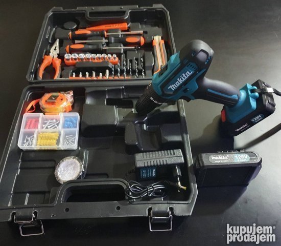 Makita aku srafilicabusilicacekic 128vi pribori 2 baterije