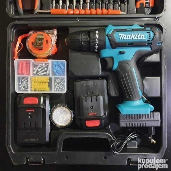 Makita aku srafilicabusilicacekic 128vi pribori 2 baterije - Slika 8