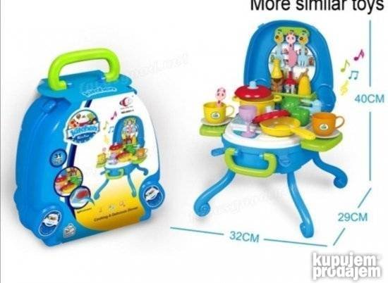 Mali prenosivi kuhinski set u koferu - Slika 3