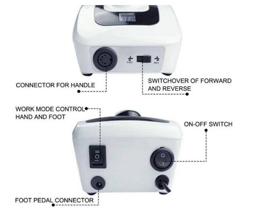 Manikir pedikir Elektricna turpija za nokte dm 206 35000 RPM Manikir pedikir Elektricna turpija za nokte dm 206 35000 RPM - Slika 3
