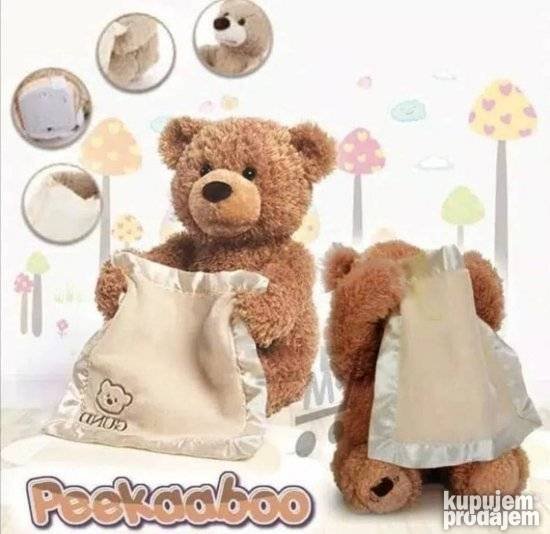Meda skrivalica plisani meda Peekaboo plisani meda skrivalic