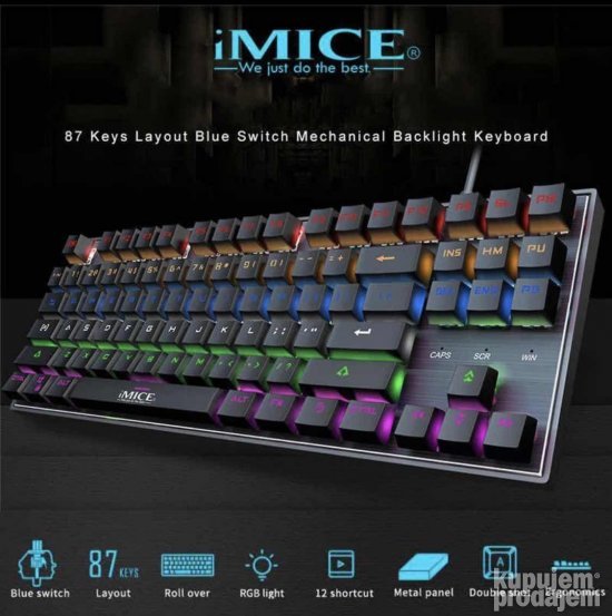 Mehanicka tastatura Gejmerska sa osvetljenjem Imice X6 - Slika 5
