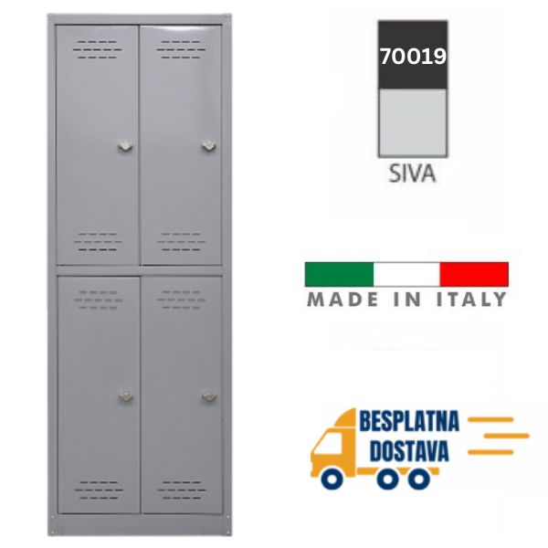Metalni ormar 167x90x40cm monoblok cetiri vrata