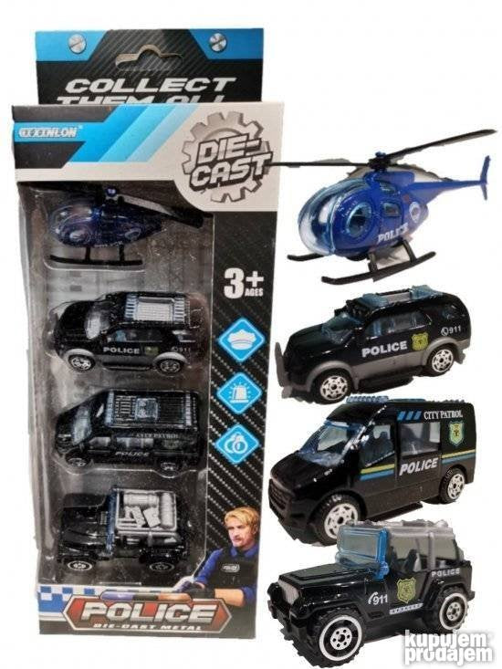 Metalni policijski set 4u1 - Slika 3
