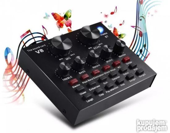 Mikrofon BM 800 Komplet sa Zvucnom Karticom V8 i opremom PRO