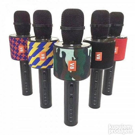 Mikrofon bluetooth sa zvucnikom v8