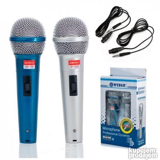 Mikrofoni WG 119 DVA mikrofona AUX sa prekidacem - Slika 3