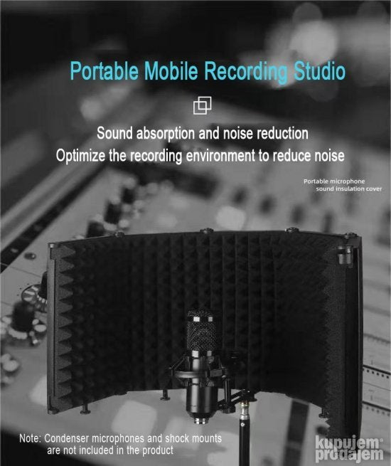 Mikrofonski Sound Shield Vokalni Refleksijski Filter - Slika 9
