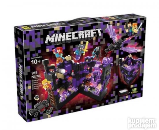 Mincraft lego kocke bela tvrda led set od 915 delova - Slika 3