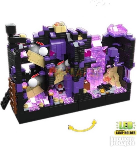 Mincraft lego kocke bela tvrda led set od 915 delova - Slika 6