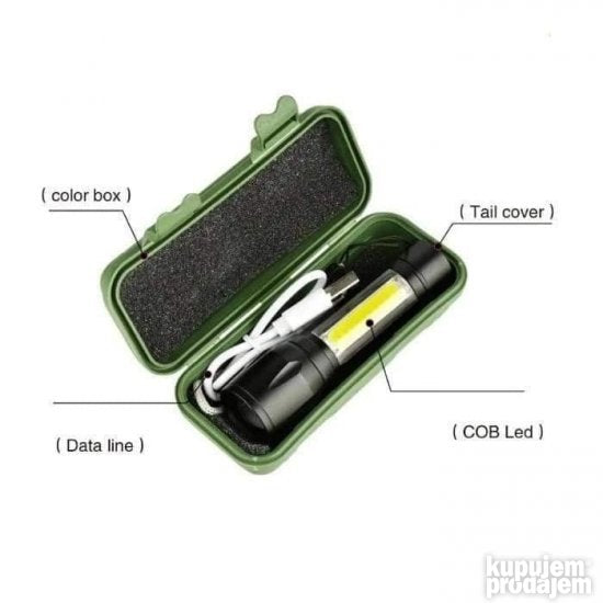 Mini LED baterijska lampa 200m - Slika 9