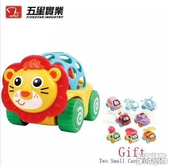 Mini lion car decija zvecka auto lav