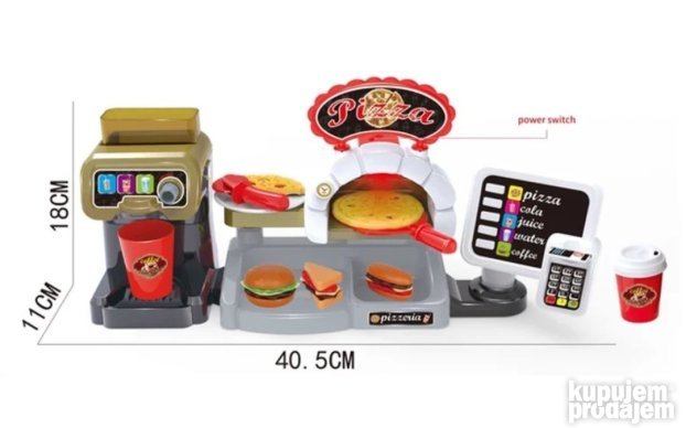 Mini pizza prodavnica sa efektom vode