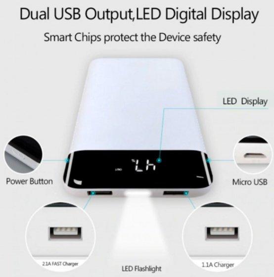 Mobile power sa led svetlom 10000 mah Mobile power sa led svetlom 10000 mah