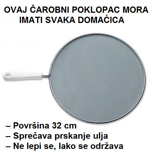Mrezasti poklopac protiv prskanja