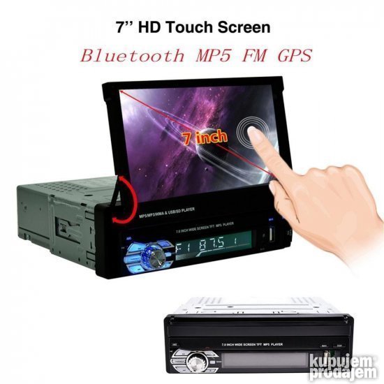 Multimedia 1 DIN sa Bluetooth i ekranom 7inca na izvlacenje