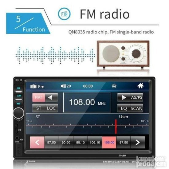 Multimedia auto radio Sistem 7018b TFT dis 7 inci multimedia - Slika 14