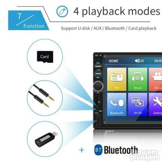 Multimedia auto radio Sistem 7018b TFT dis 7 inci multimedia - Slika 6
