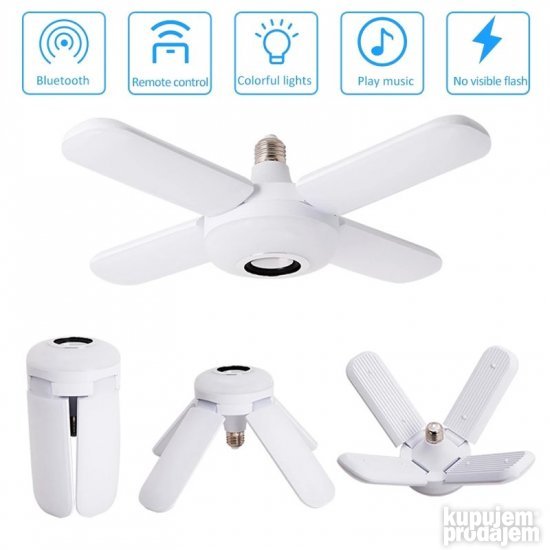 Muzicka rasklopiva lampa luster 48w sa blututom - Slika 11