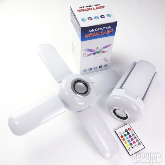 Muzicka rasklopiva lampa luster 48w sa blututom - Slika 12
