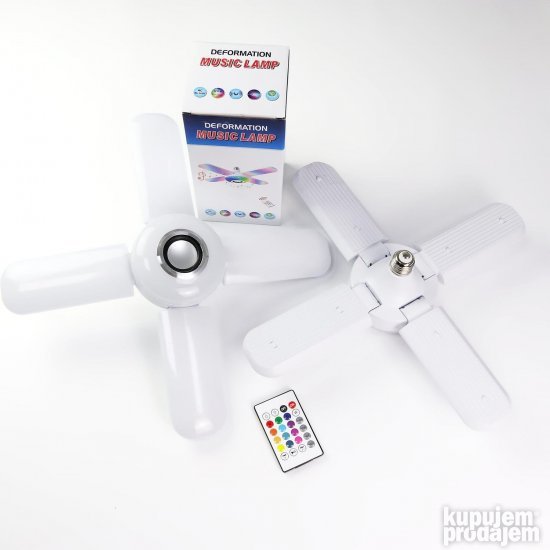 Muzicka rasklopiva lampa luster 48w sa blututom