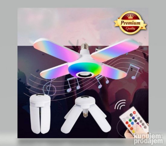 Muzicka rasklopiva lampa luster 48w sa blututom - Slika 7