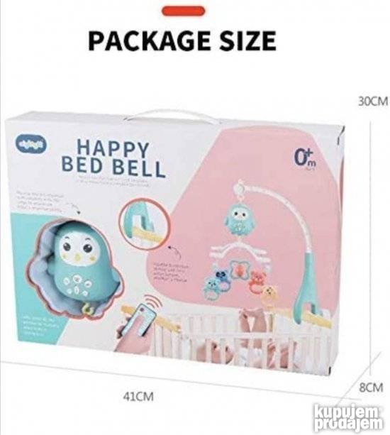 Muzicka vrteska PLAVA happy bed ball - Slika 6