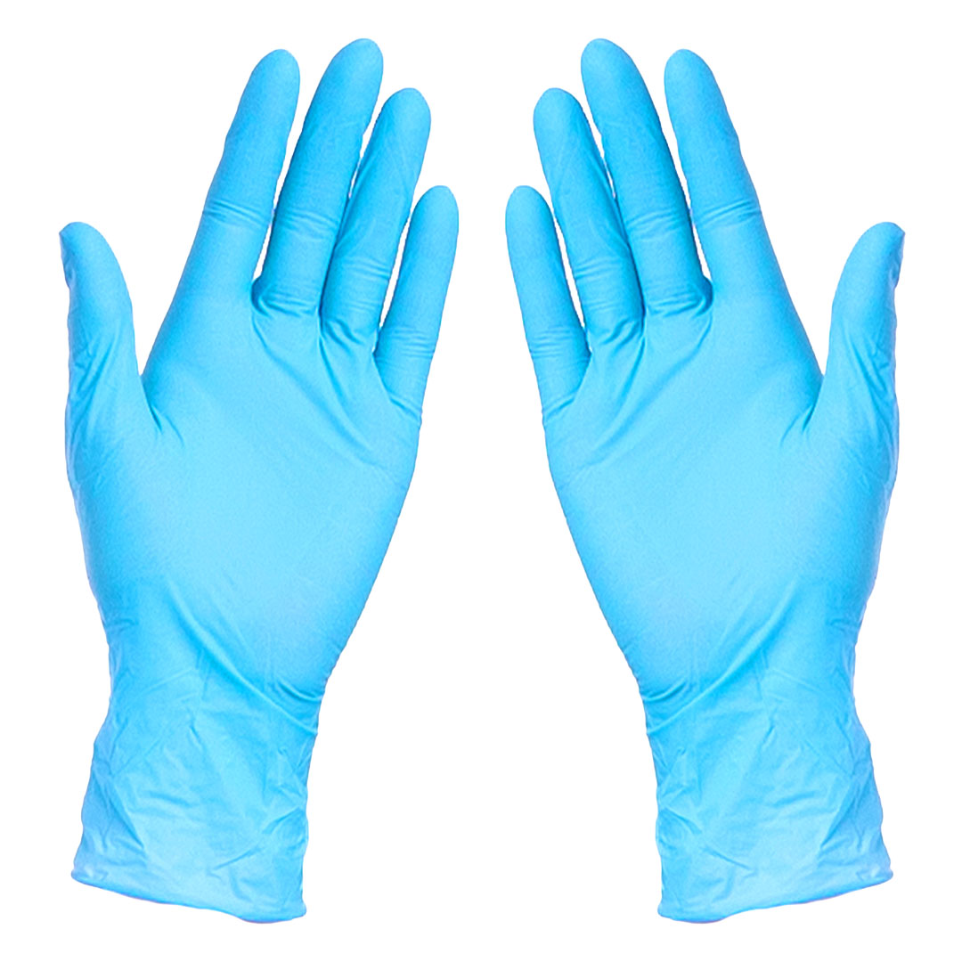 NITRILE GLOVES nitrilne jednokratne rukavice svetlo plave