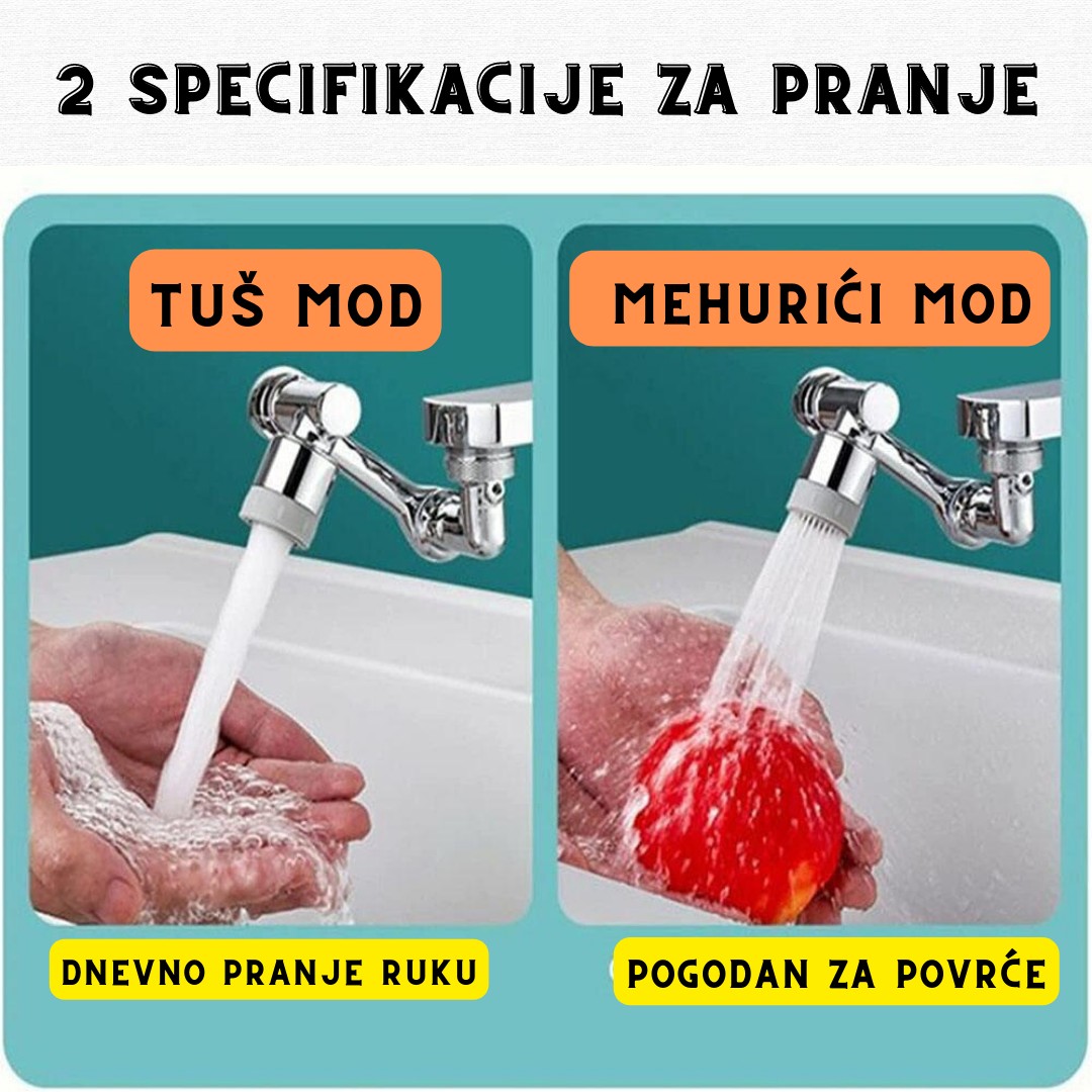 Nastavak za slavinu koji se rotira 1080 stepeni
