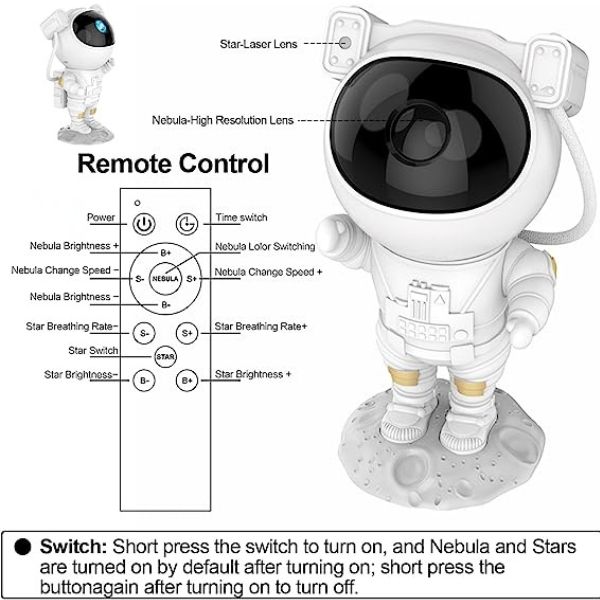 Nocno LED svetlo projektor Astronaut - Slika 5
