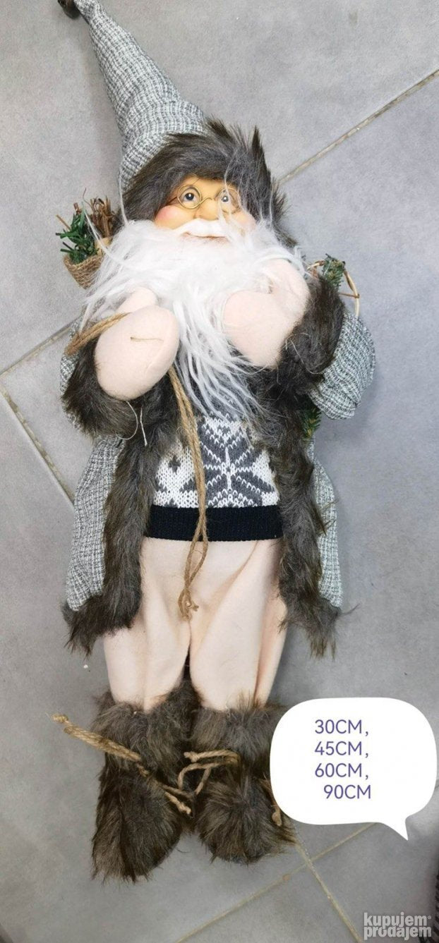 Novogodisnji deda mraz lutka 30cm 45cm 60cm 90cm