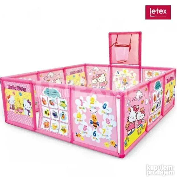 Ogradica sa kosem za bebe Plava i roze - Slika 4