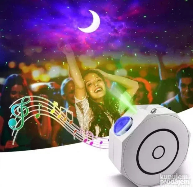 Oktagon zvezdani projektor sa bluetooth zvucnikom RIS V