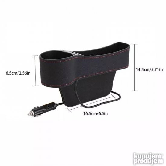 Organizer za auto sa 2 USB ulaza za punjenje