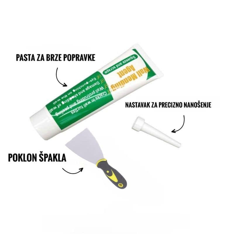 PASTA za brzu popravku ostecenih ZIDOVA Plus POKLON metalna SPAKLA - Slika 4