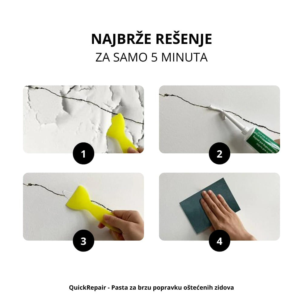 PASTA za brzu popravku ostecenih ZIDOVA Plus POKLON metalna SPAKLA - Slika 9