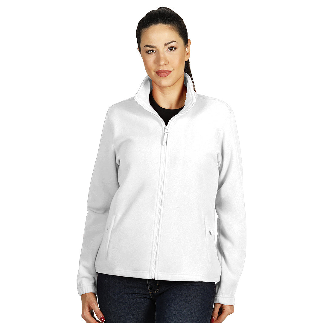 POLARIS LADY zenska dukserica od brusenog polara 280 gm2 bela
