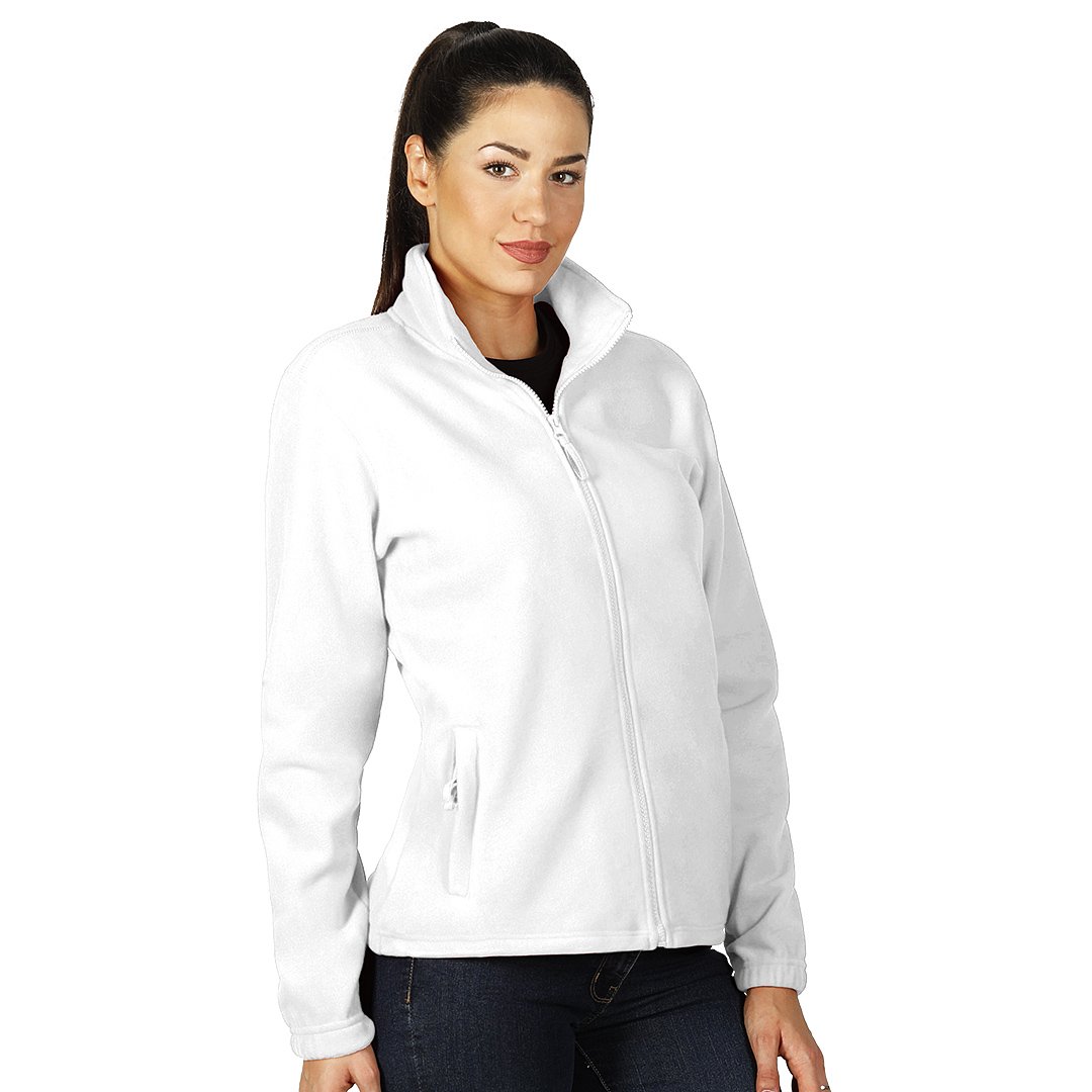 POLARIS LADY zenska dukserica od brusenog polara 280 gm2 bela