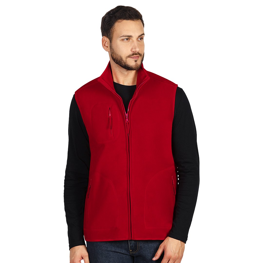 POLARIS VEST prsluk od brusenog polara crveni