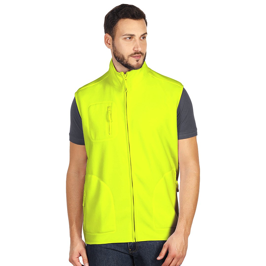 POLARIS VEST prsluk od brusenog polara neon zuti