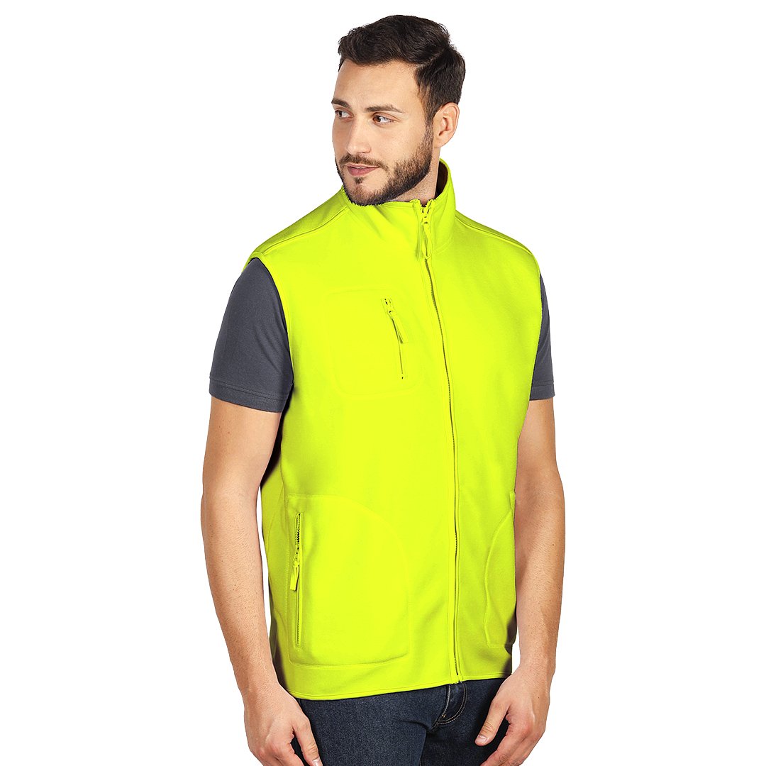 POLARIS VEST prsluk od brusenog polara neon zuti