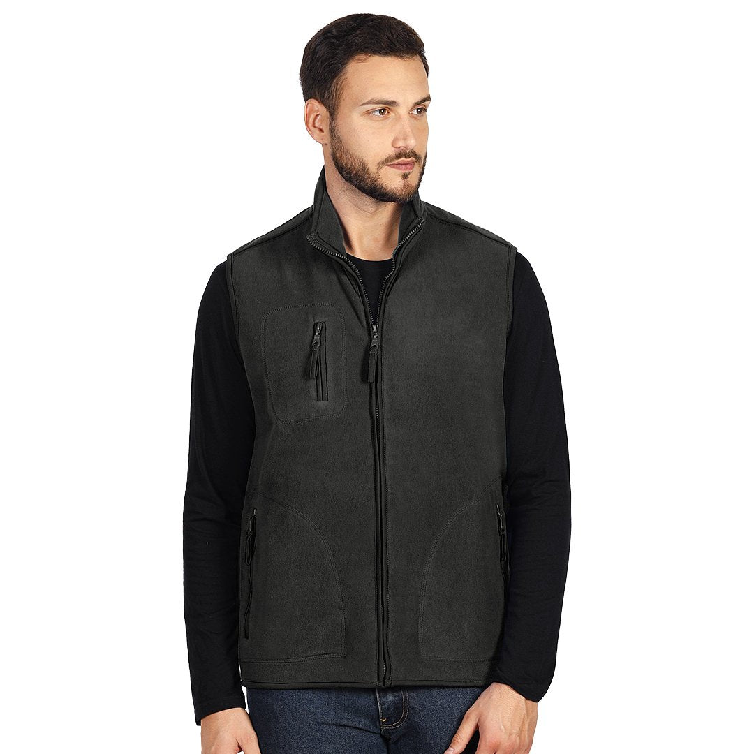 POLARIS VEST prsluk od brusenog polara tamno sivi