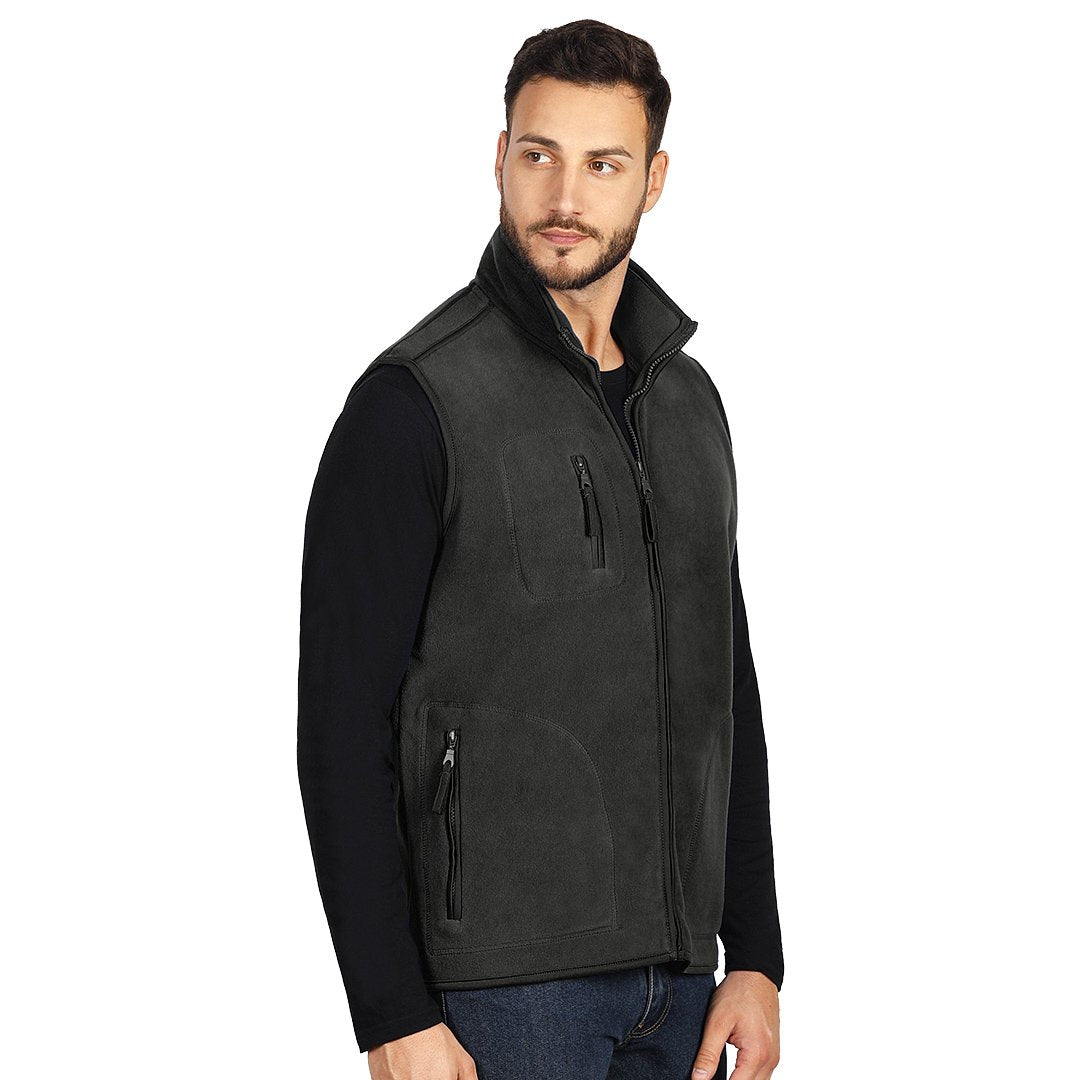 POLARIS VEST prsluk od brusenog polara tamno sivi