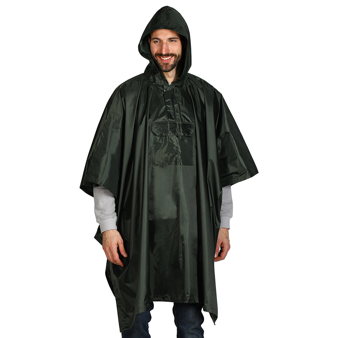 PONCHO vodootporna kabanica zelena